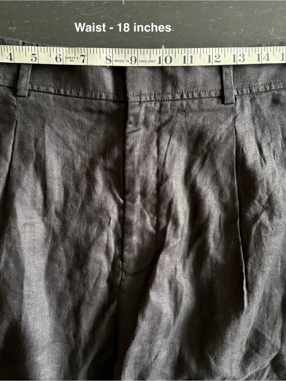 NWOT Everlane The Linen Way-High Short - 100% Linen Black Size 16 - Picture 7 of 11